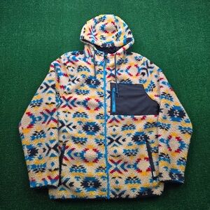 Colorful Aztec Sherpa Hoodie Jacket